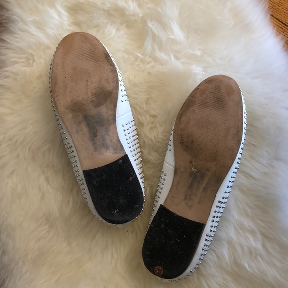 Steve Madden Studded White Kast Loafers 7 - Picture 4 of 6